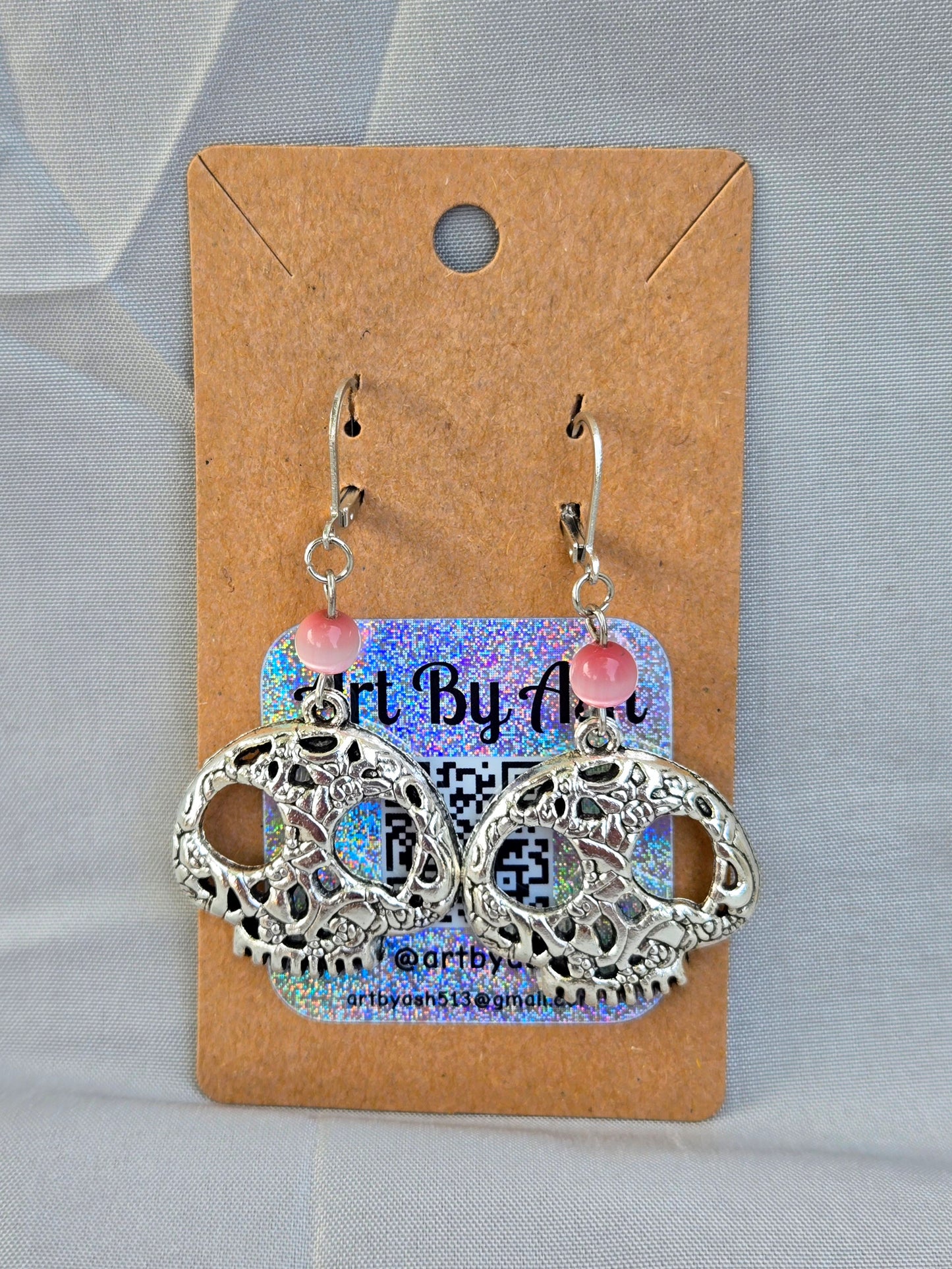 Rose Skull Earrings