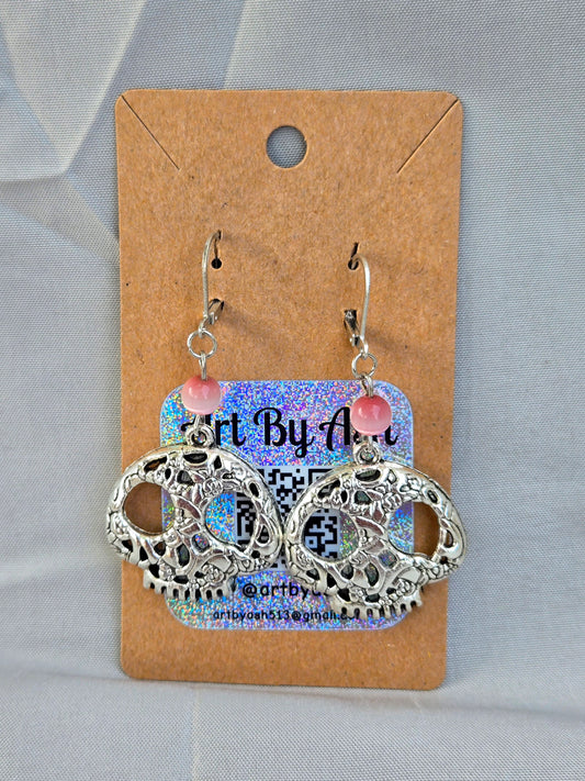 Rose Skull Earrings