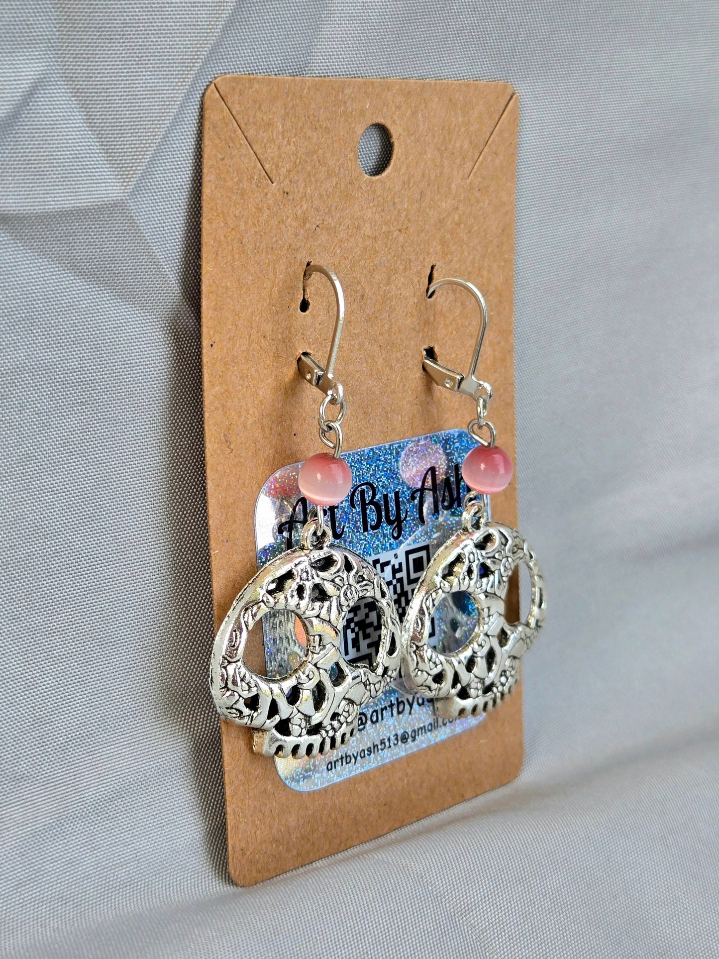 Rose Skull Earrings